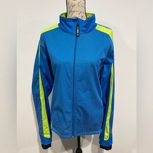 illumiNITE Albany Reflective Softshell Running Jacket Blue Green Size Medium